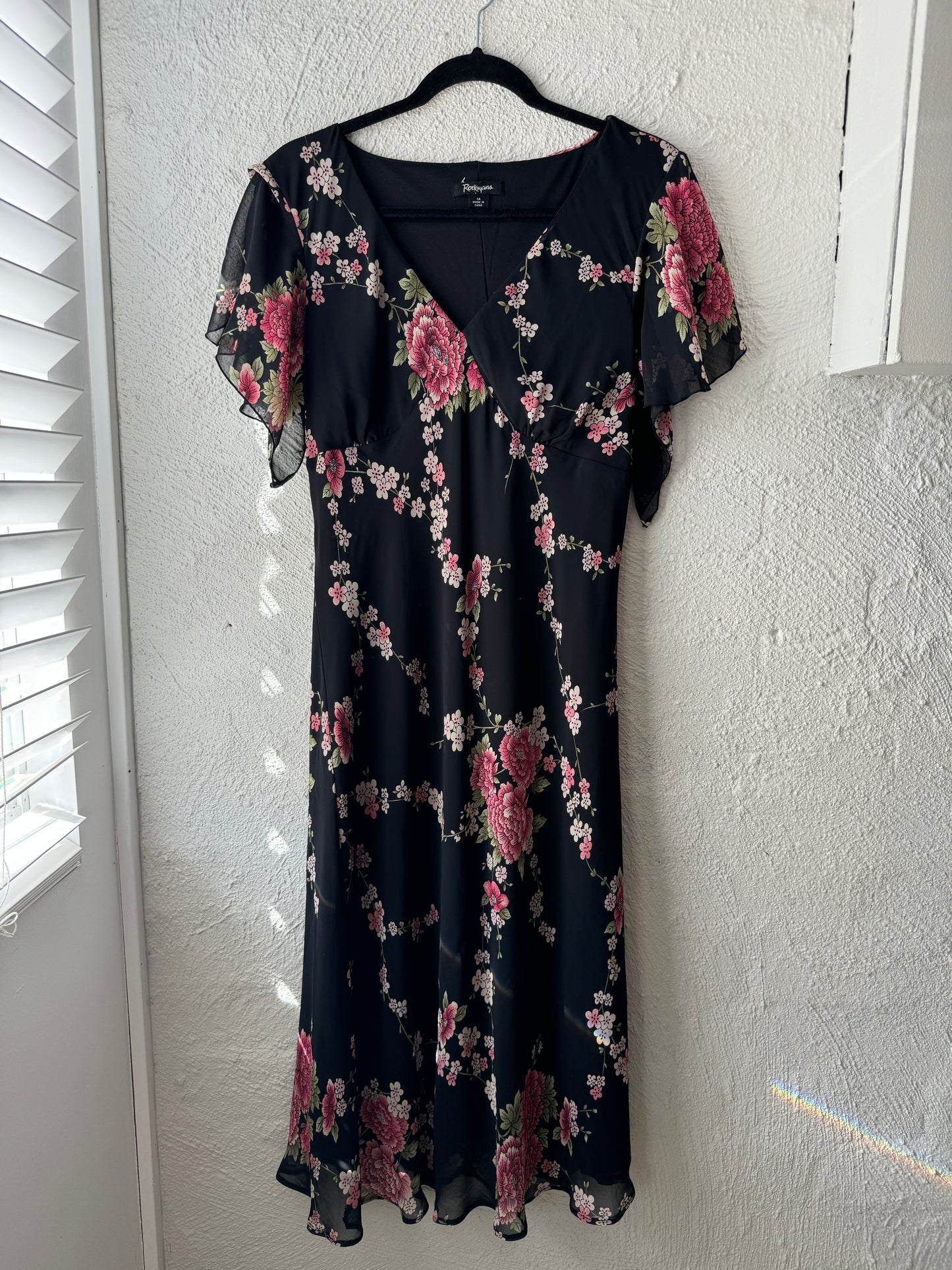 Vintage 1990s Floral Maxi Slip Dress