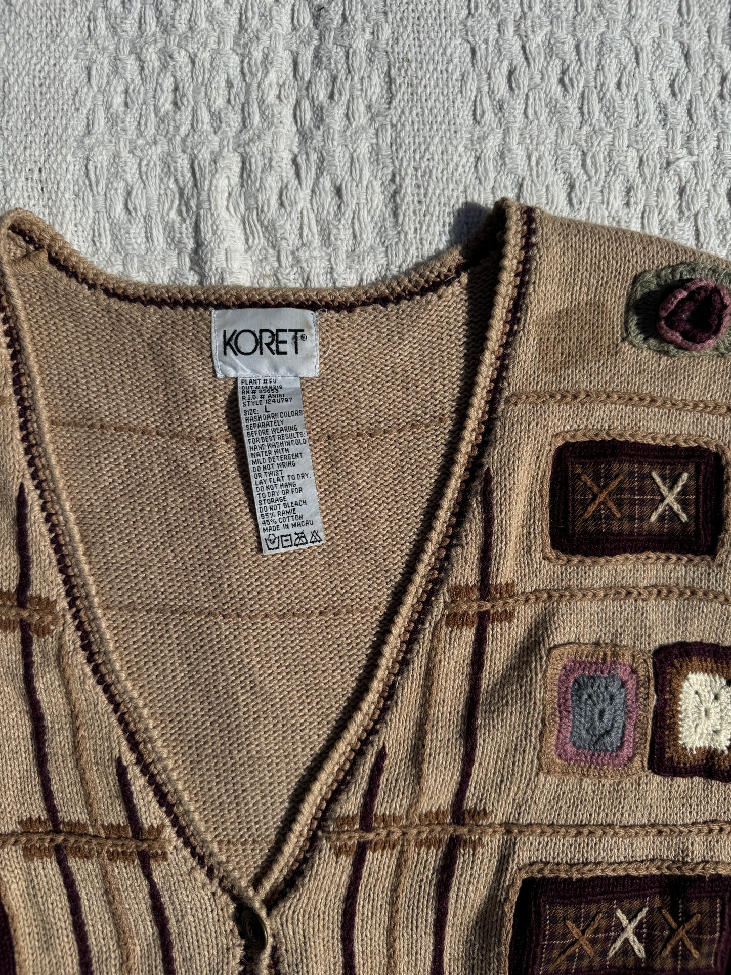 RARE Vintage 1980s Patchwork Vest