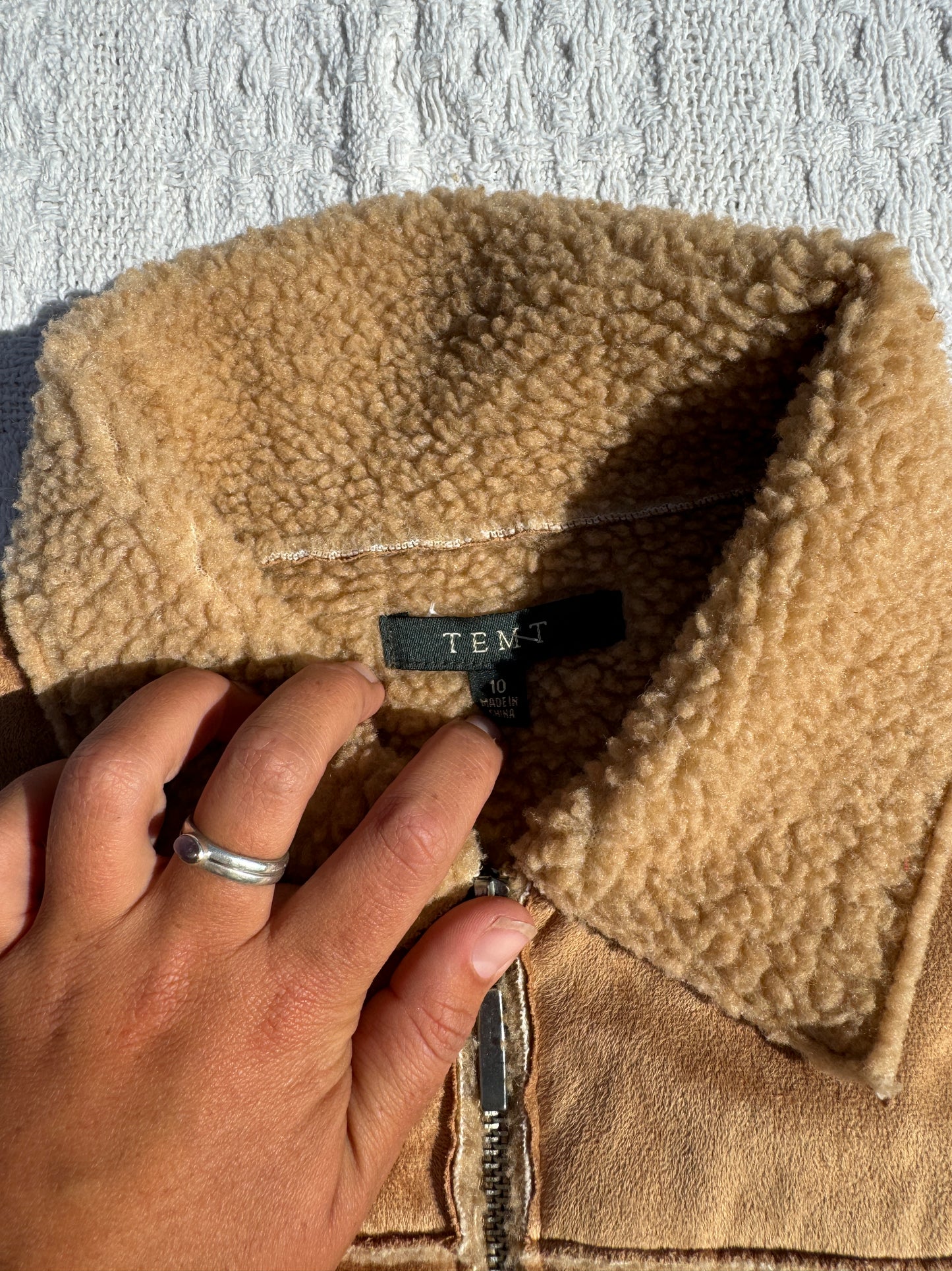 Vintage 'TEMT' Fleece Lined Jacket