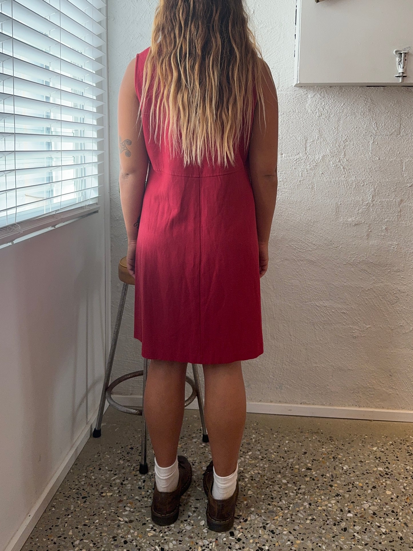 Vintage 1990s Red Mini Slip Dress