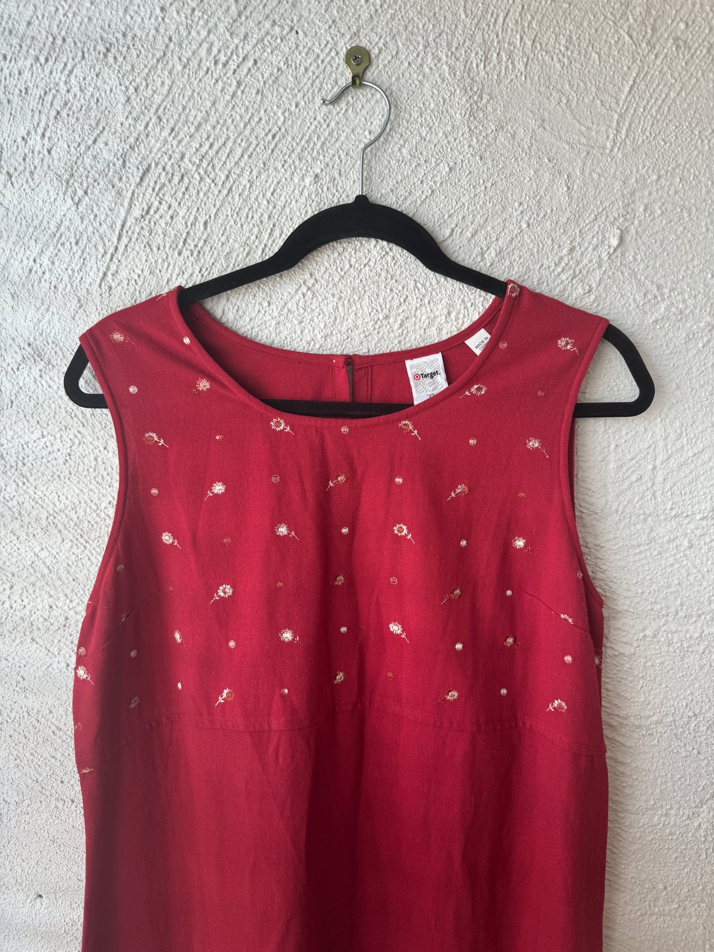 Vintage 1990s Red Mini Slip Dress