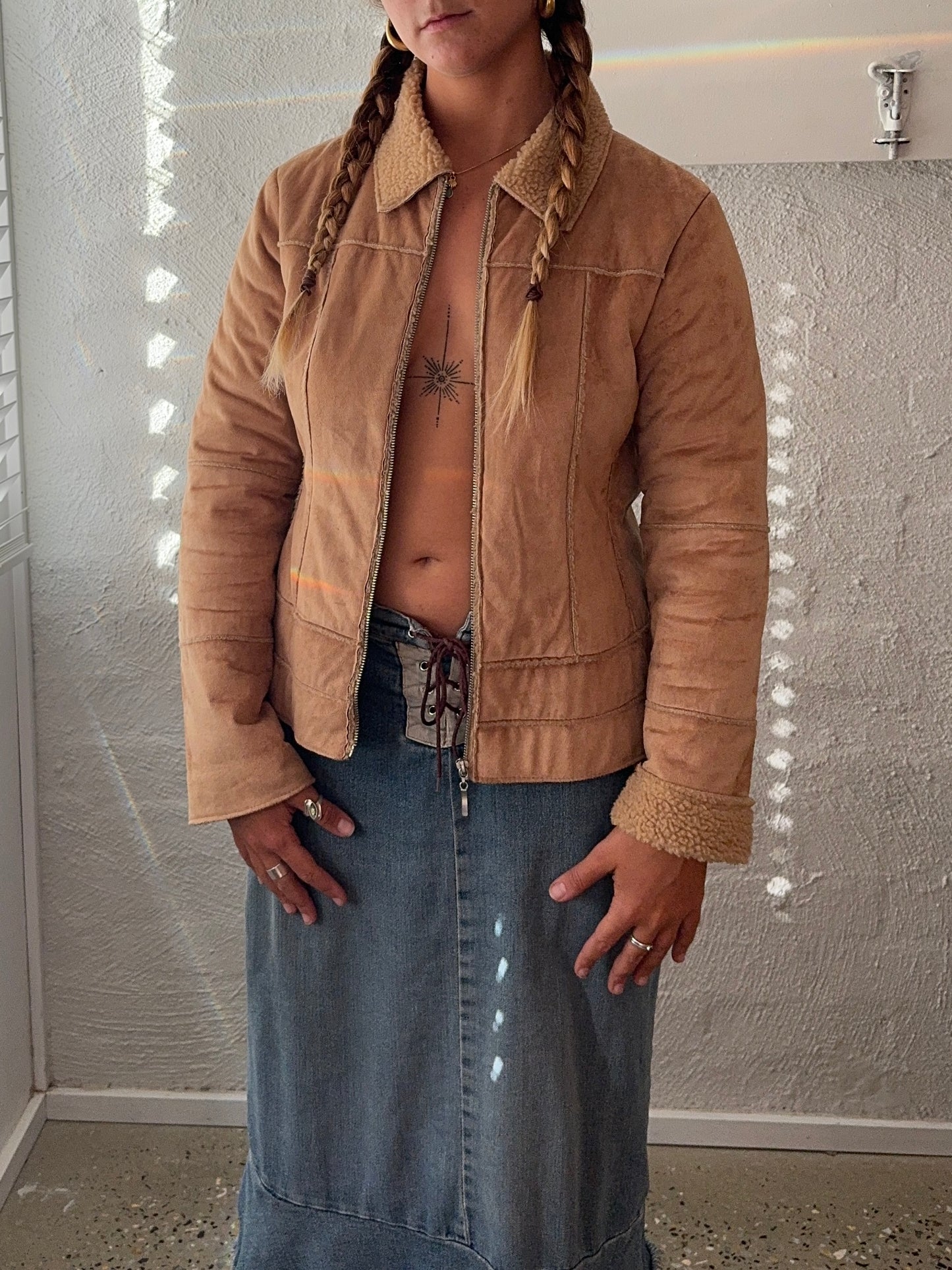 Vintage 'TEMT' Fleece Lined Jacket