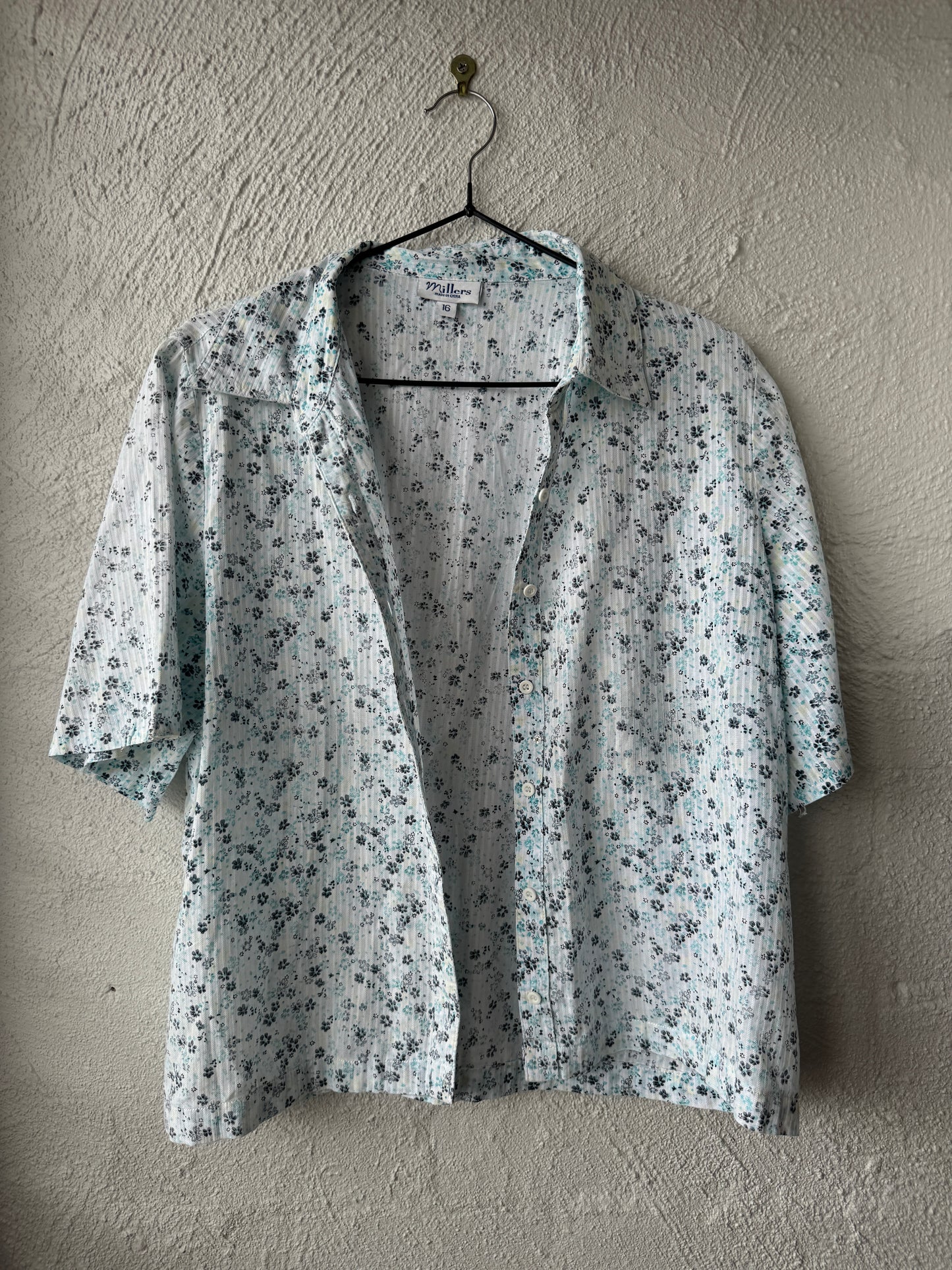 Vintage 90s Croppped Floral Blouse