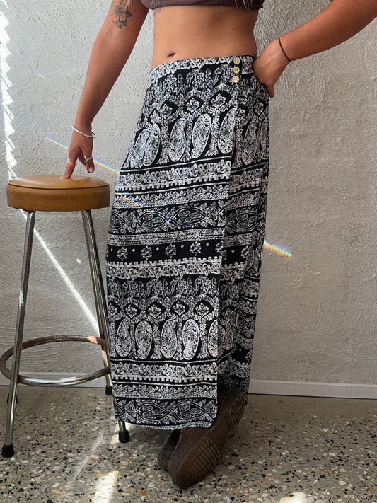 Vintage 1990s Bohemian Maxi Skirt