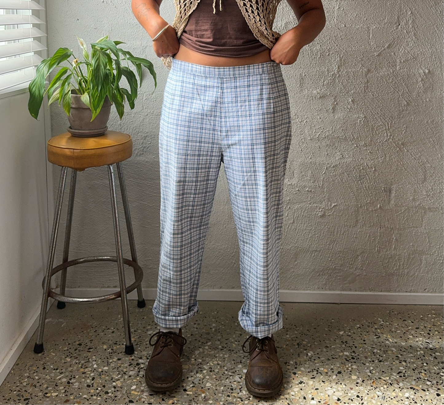 Vintage 1980s 'Penny Plain' Plaid Pants