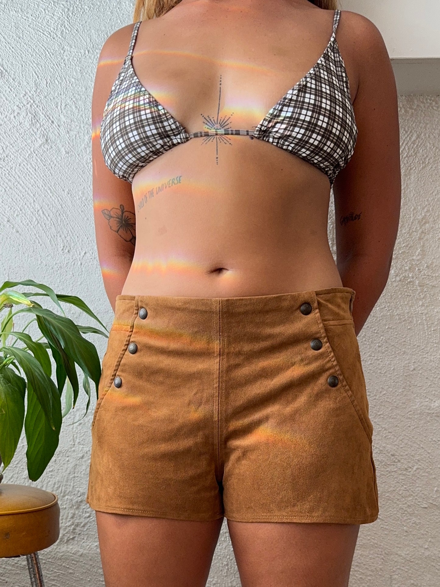 70s Style 'Pull & Bear' Brown Retro Shorts