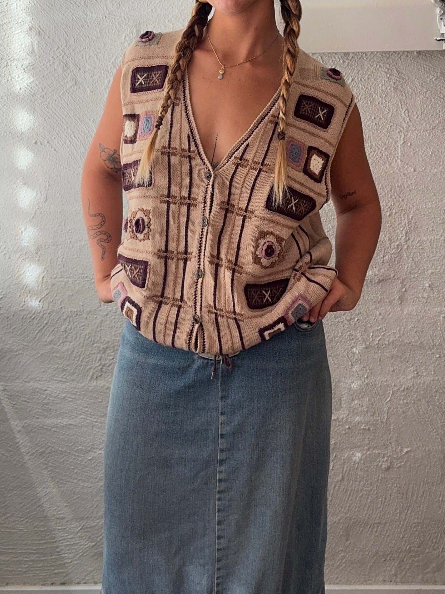 RARE Vintage 1980s Patchwork Vest