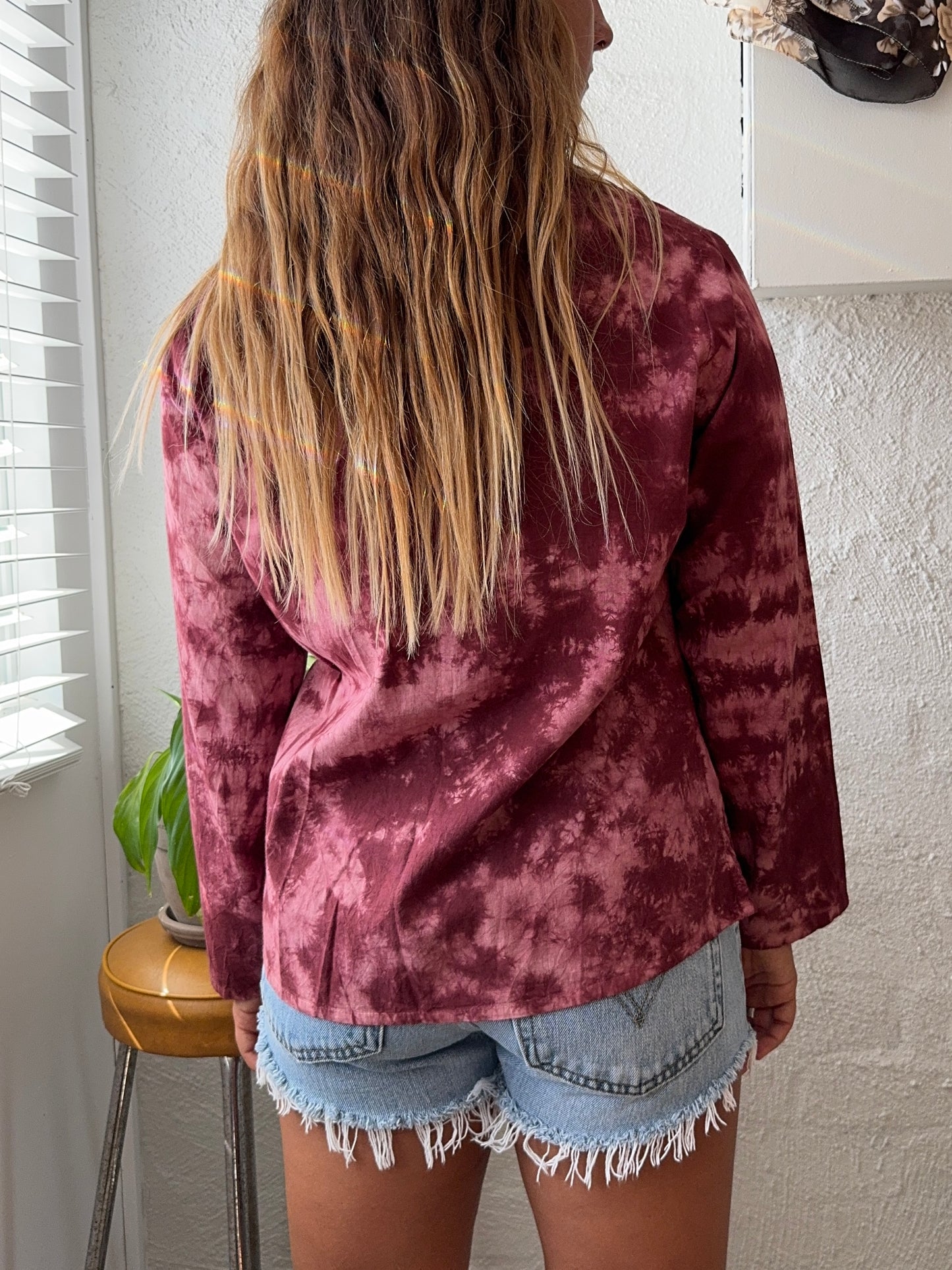 1990s Deadstock 'Saffire' Tie Dye Blouse