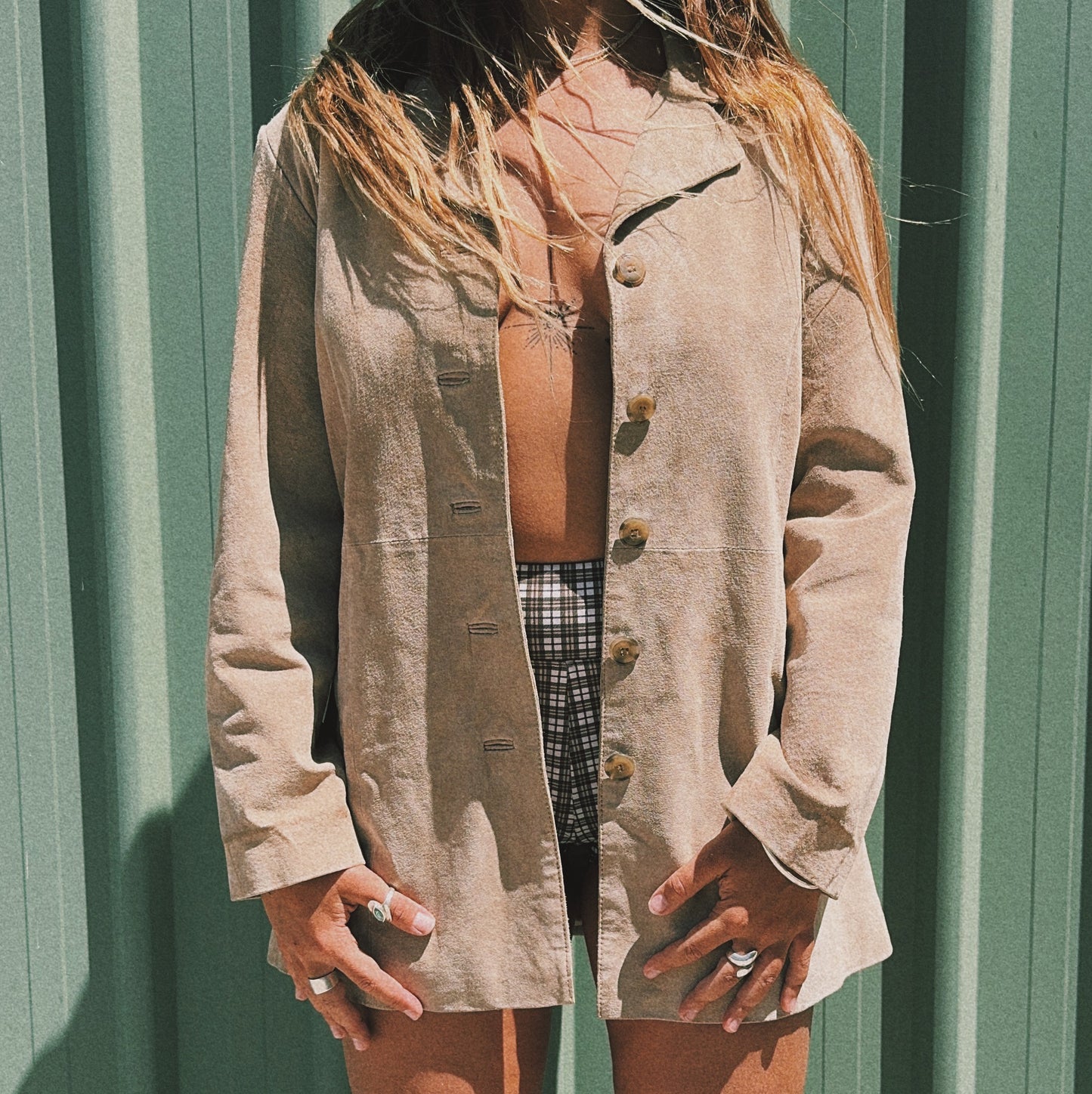 Vintage Suede Blazer Jacket