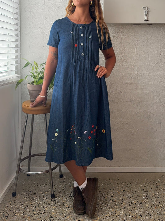 Vintage ‘Dmart’ Denim Maxi Dress