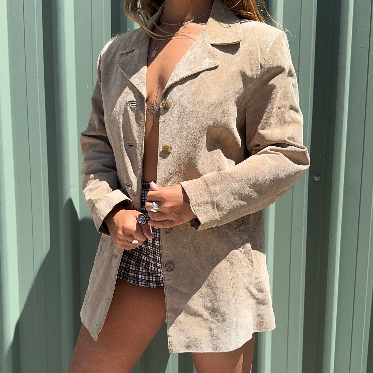 Vintage Suede Blazer Jacket