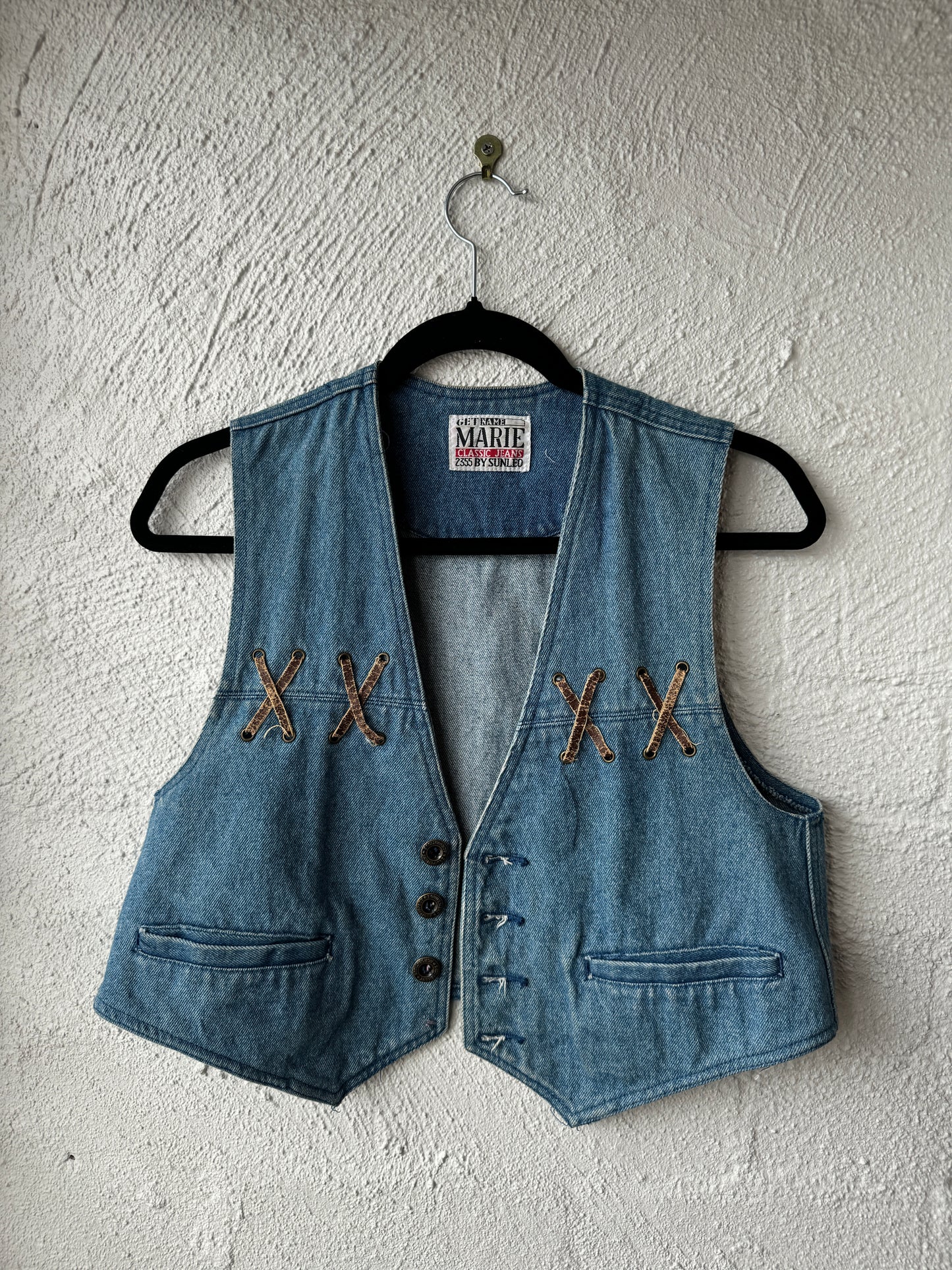 Vintage 80s Western Denim Vest