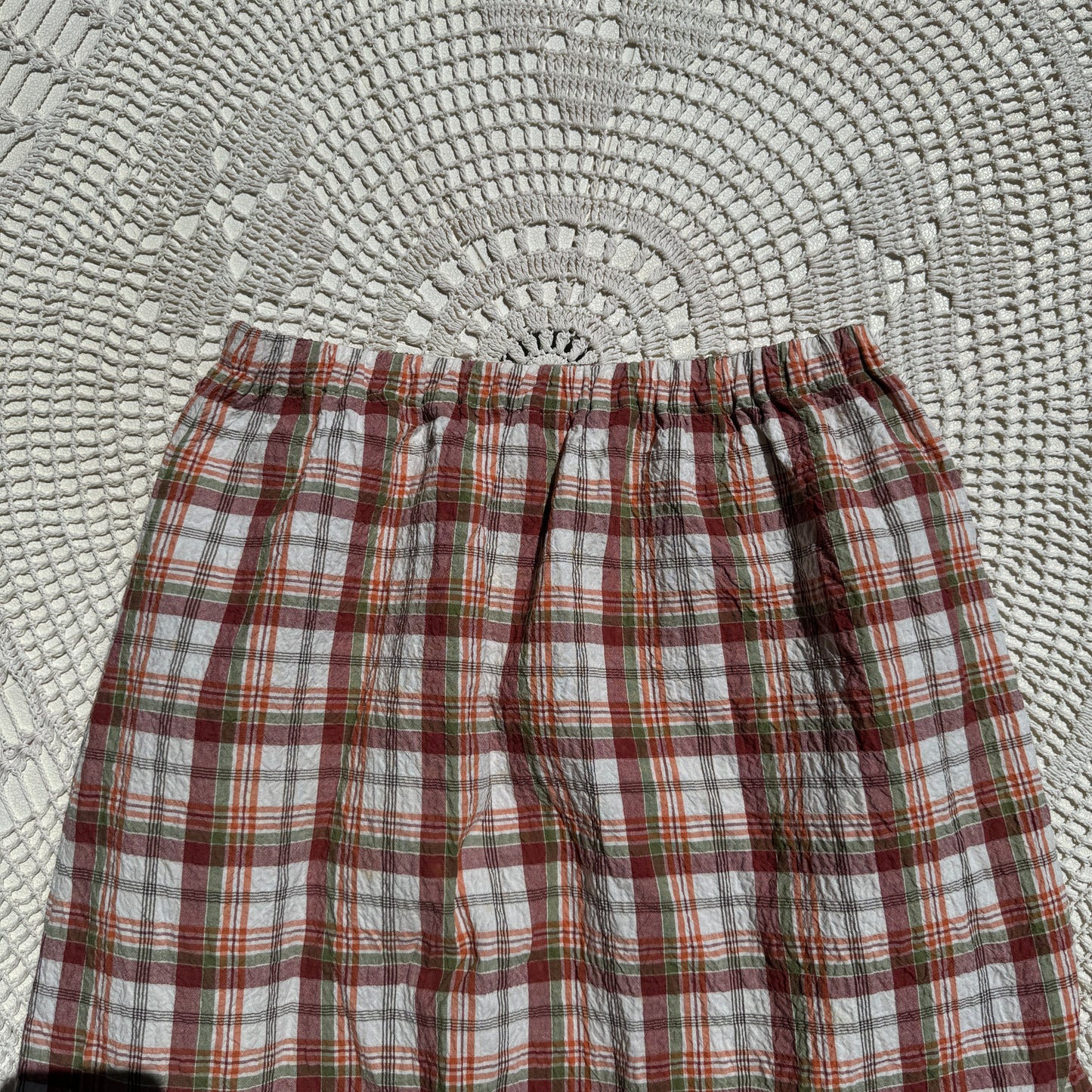 Vintage Plaid Maxi Skirt