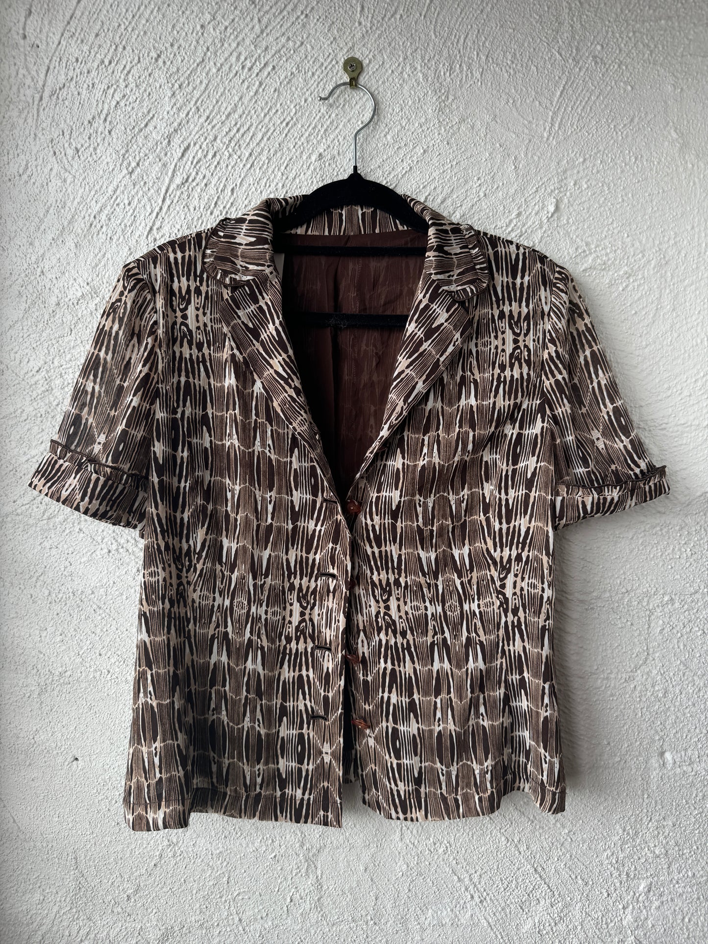 Vintage 1980s Brown Blouse