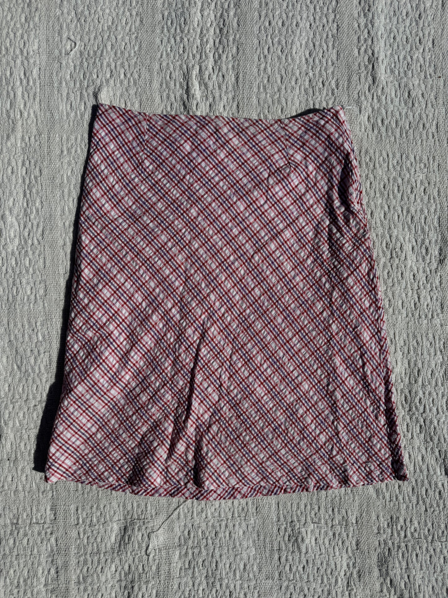 Vintage Plaid Midi Skirt