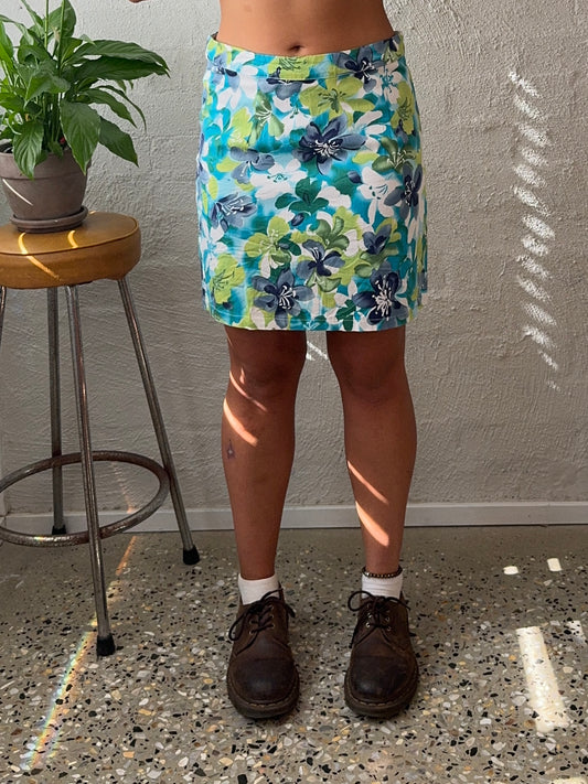 Vintage 1980s 'Altberny' Mini Floral Skirt