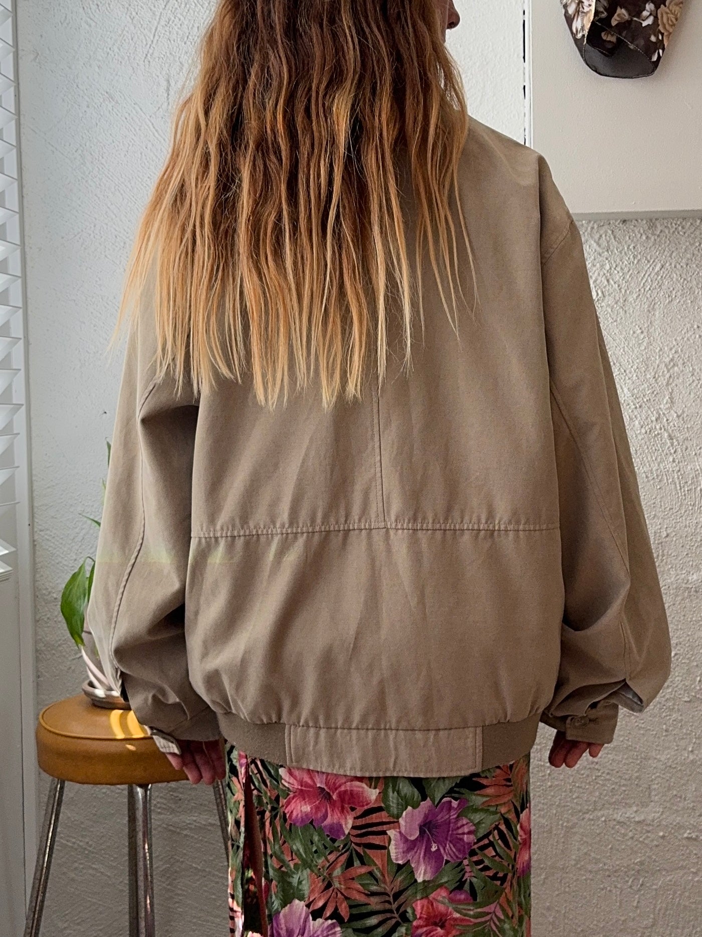 Vintage 90s 'Tribute' Micro Suede Bomber Jacket