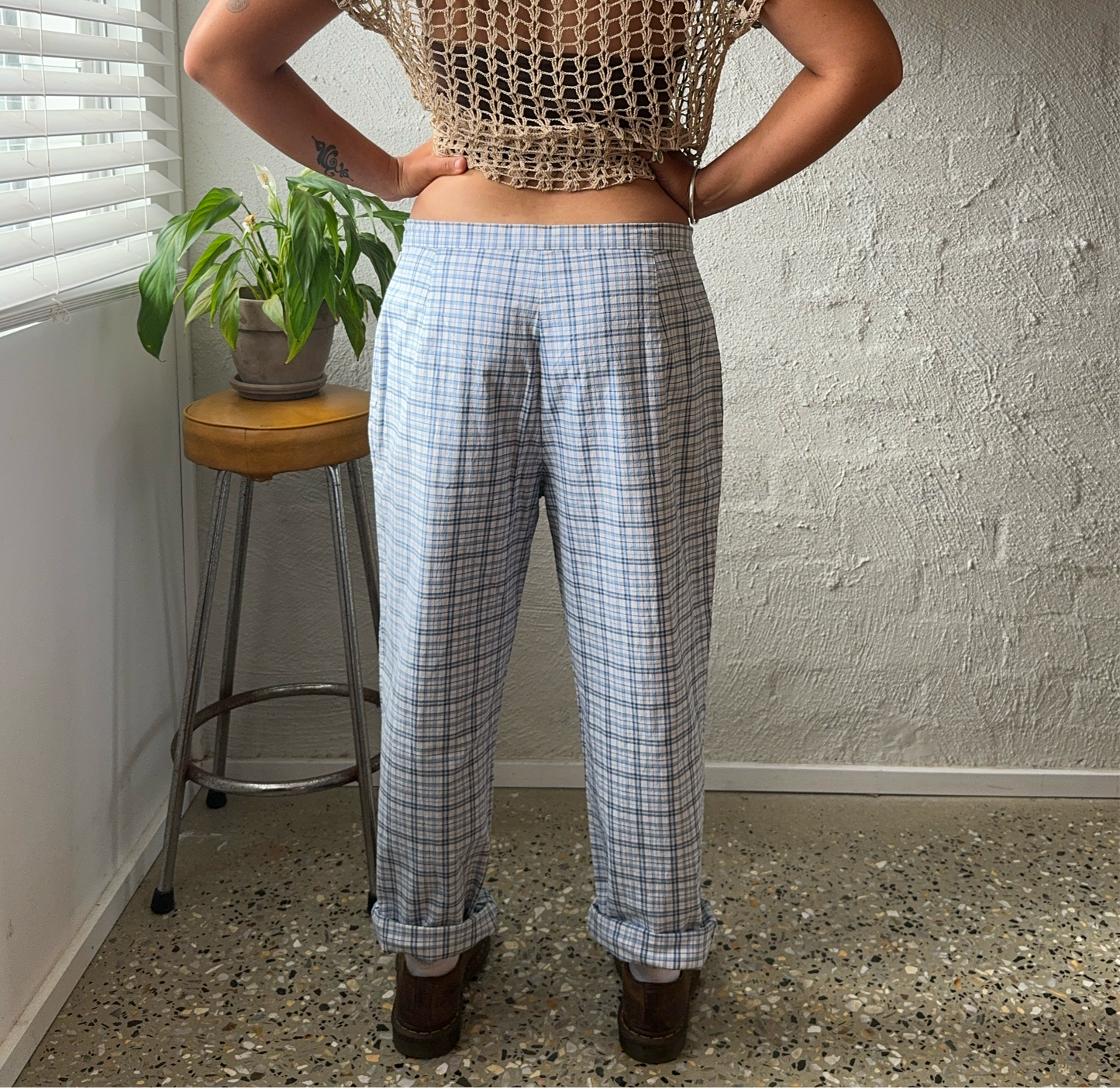 Vintage 1980s 'Penny Plain' Plaid Pants