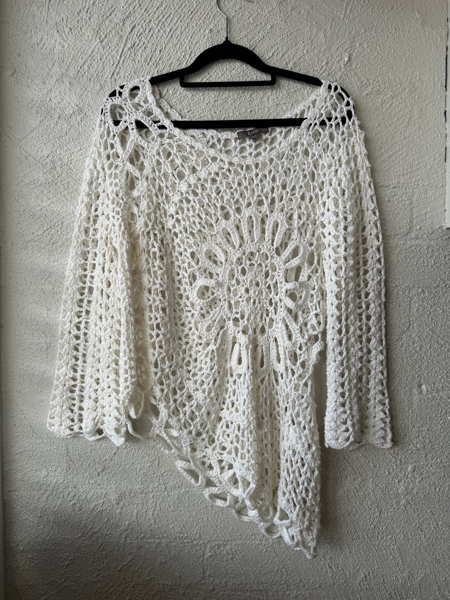Vintage Crotchet Floral Flare Top