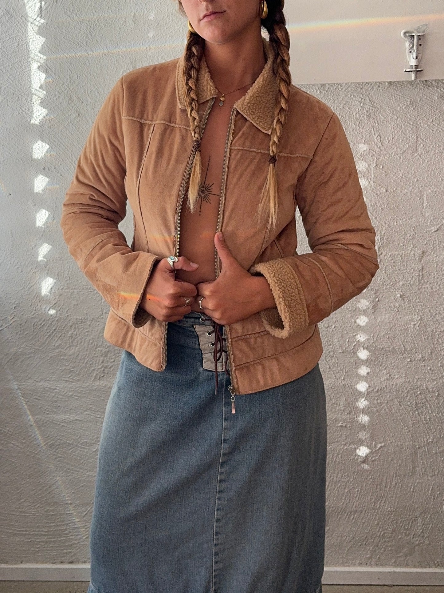 Vintage 'TEMT' Fleece Lined Jacket