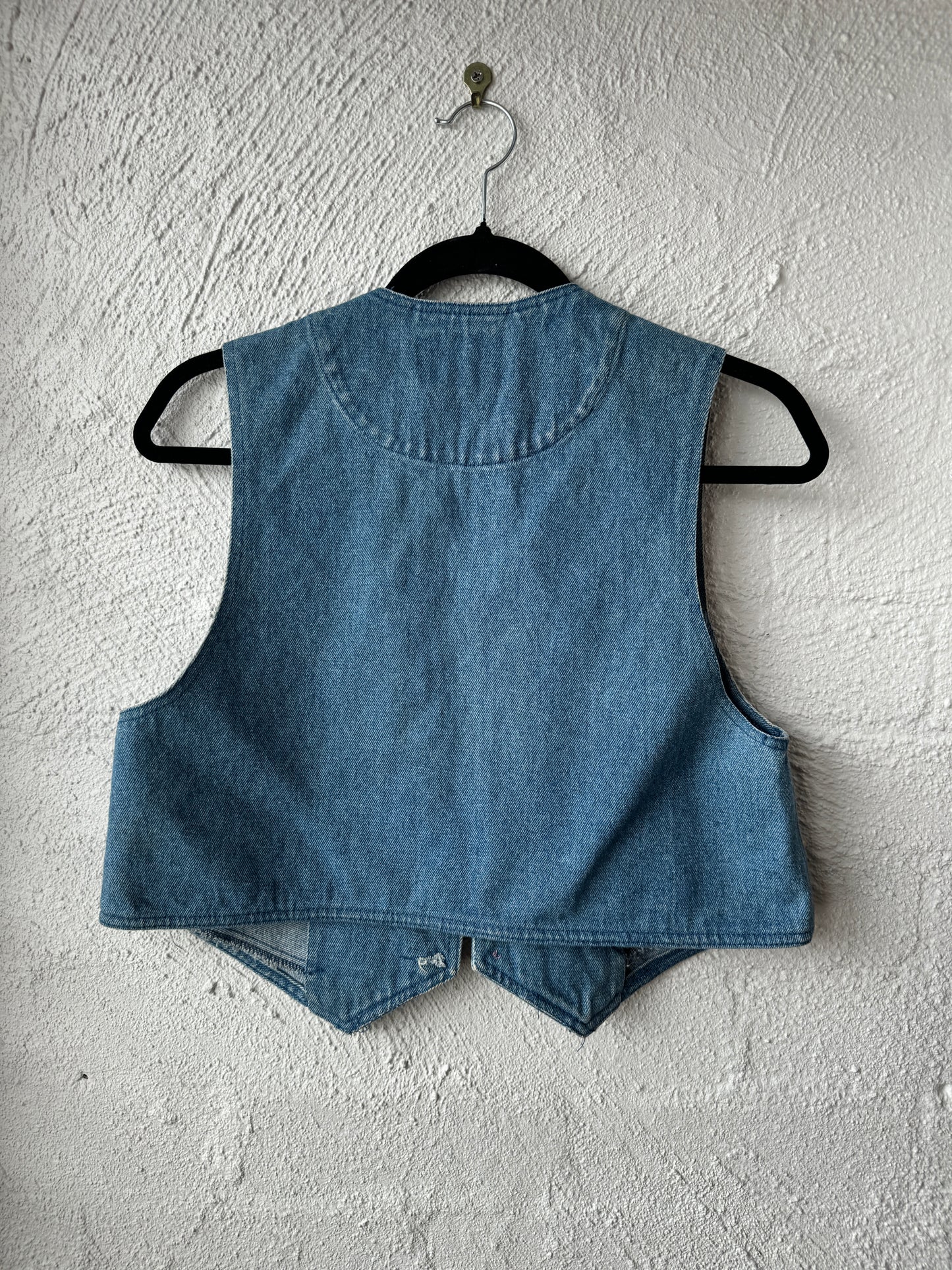 Vintage 80s Western Denim Vest