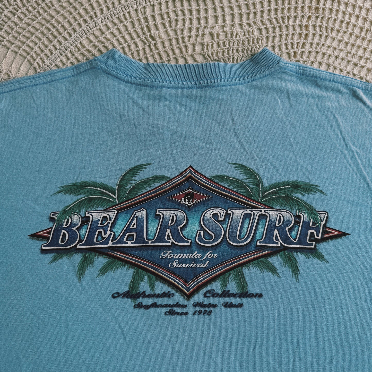 Vintage 90s 'Bear Surf' Tee