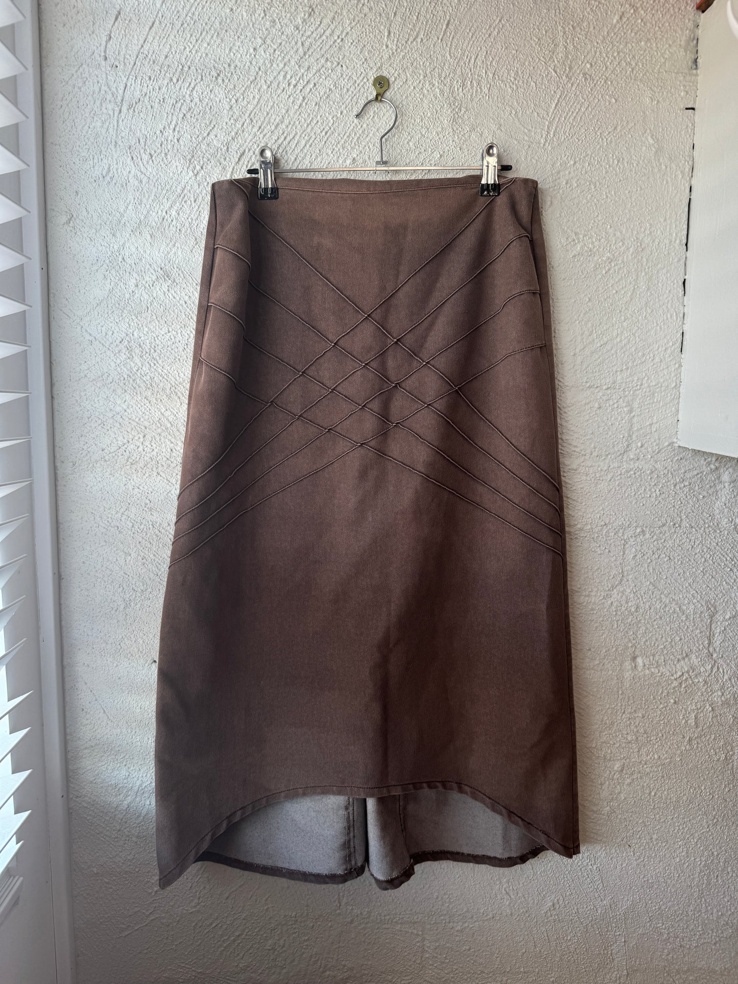 Vintage 'Picnic' Brown Denim Skirt