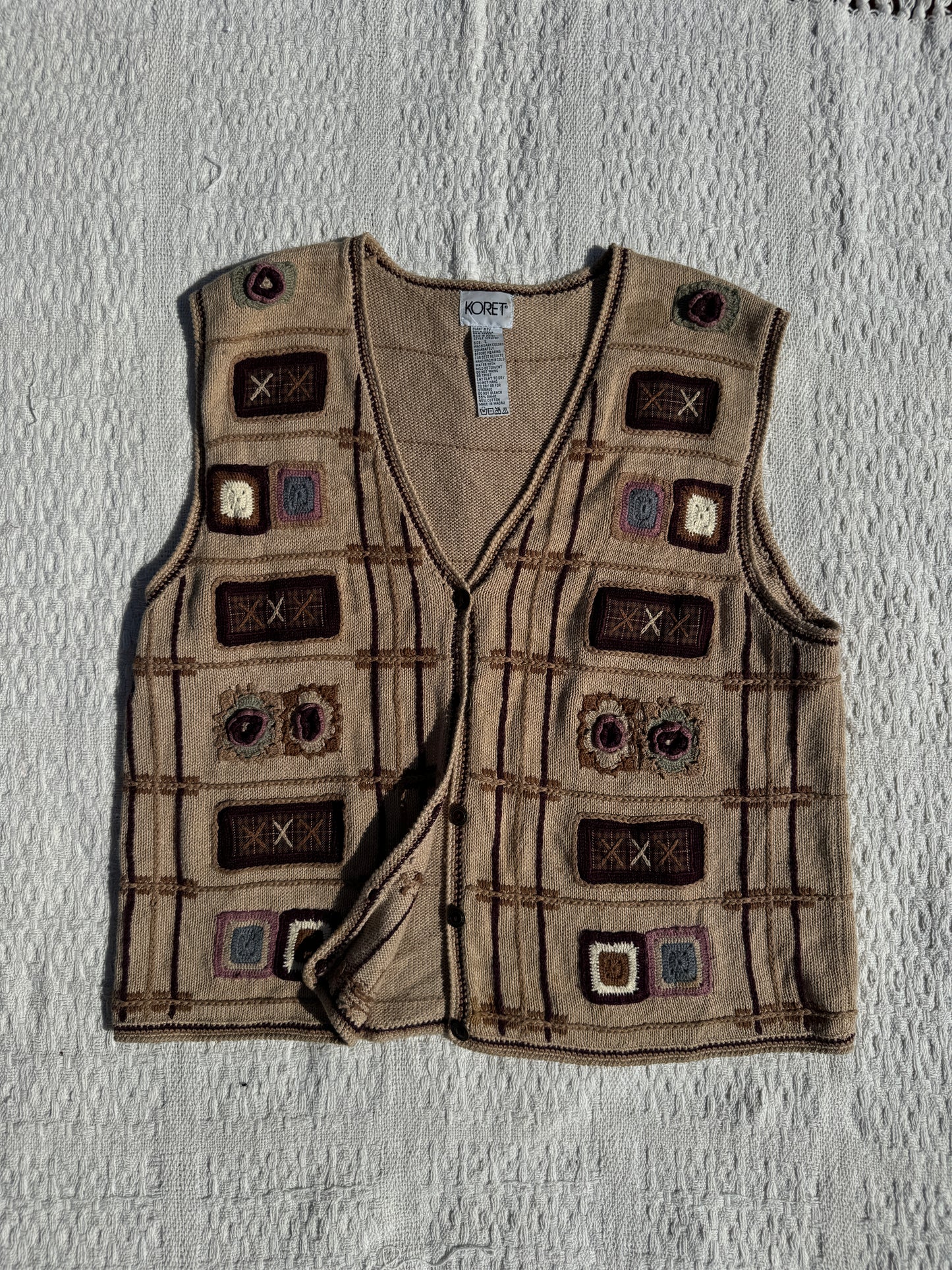 RARE Vintage 1980s Patchwork Vest