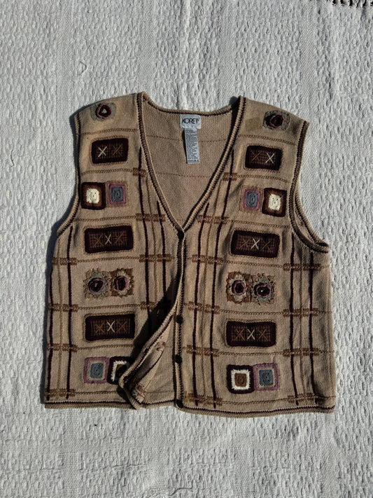 RARE Vintage 1980s Patchwork Vest