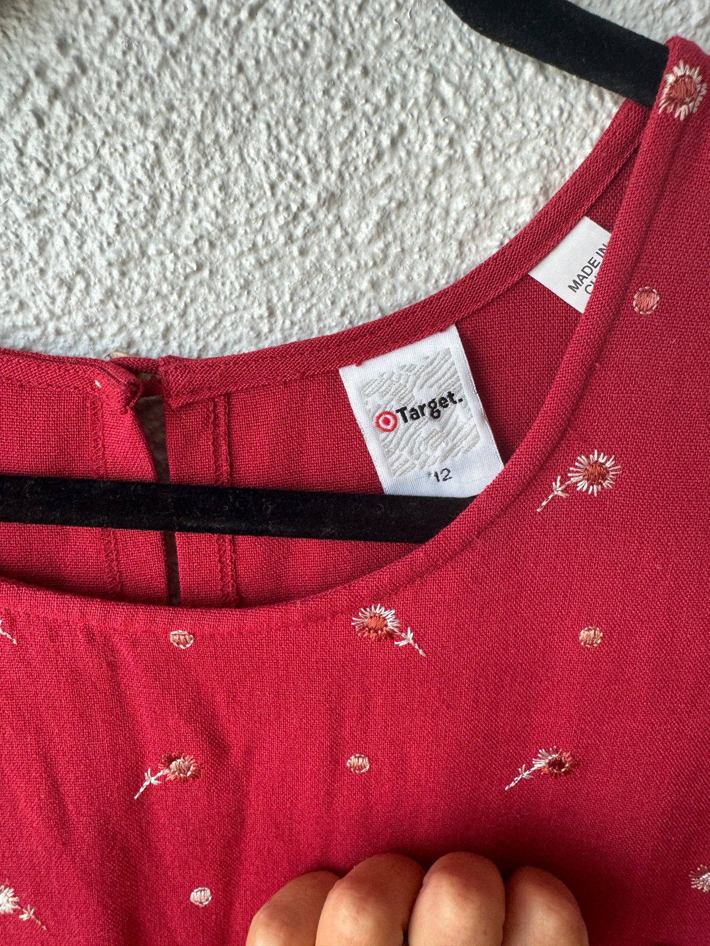 Vintage 1990s Red Mini Slip Dress