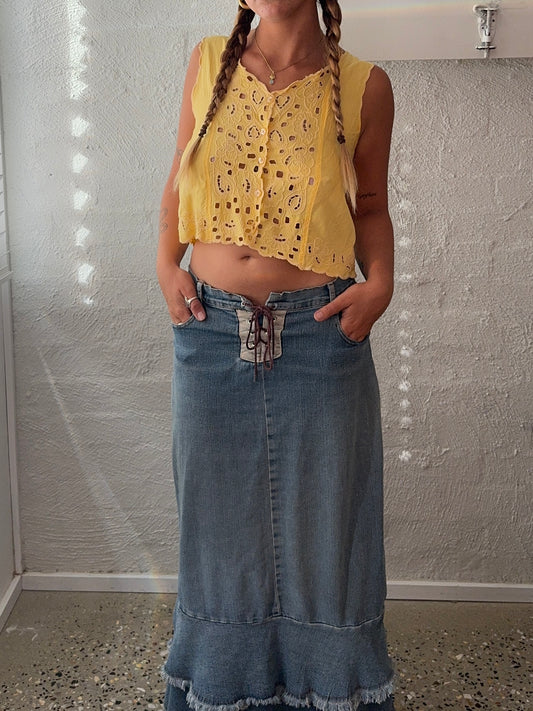 Vintage 1970s 'Shinta' Yellow Blouse