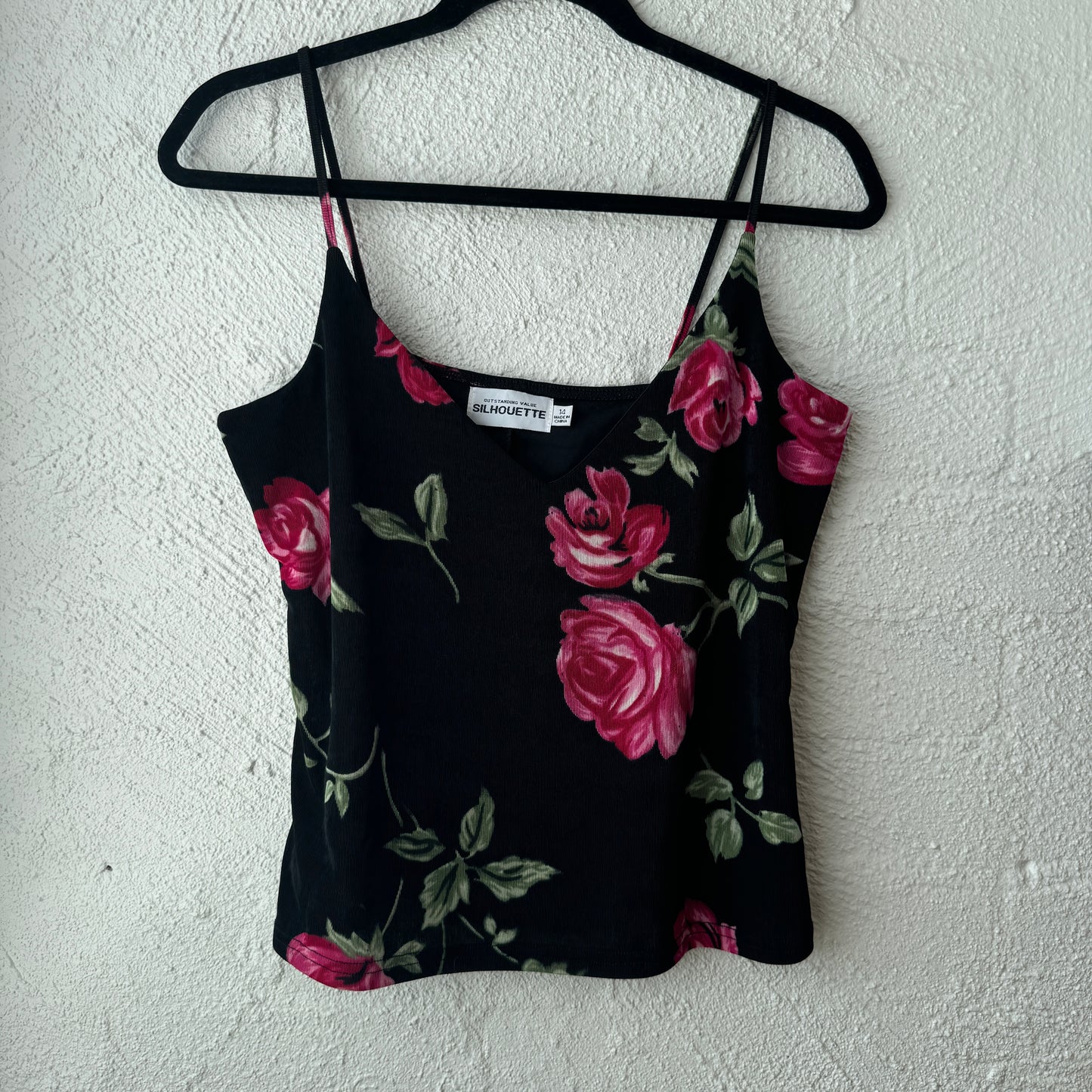 90s 'Silhouette' Floral Cami Top