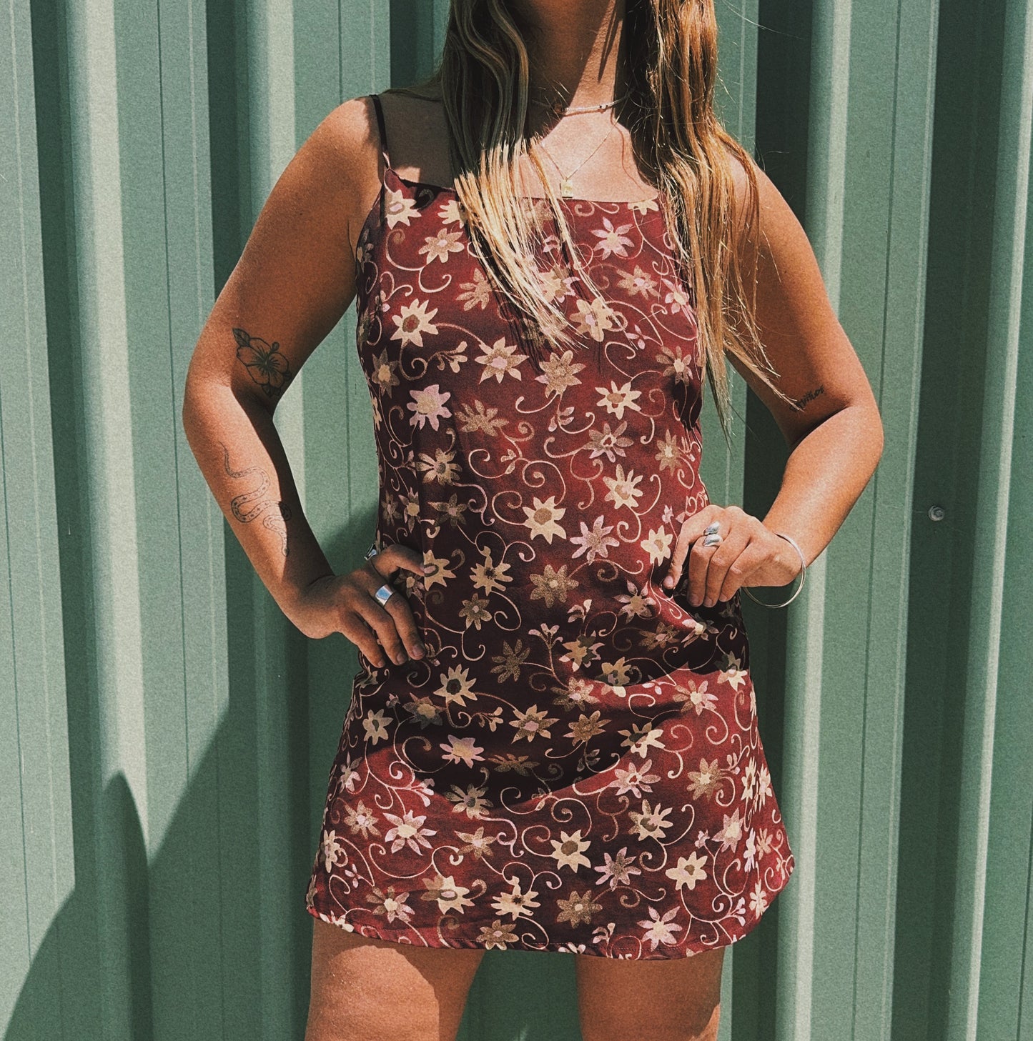 90s ‘EXCEPTION’ Mini Floral Dress