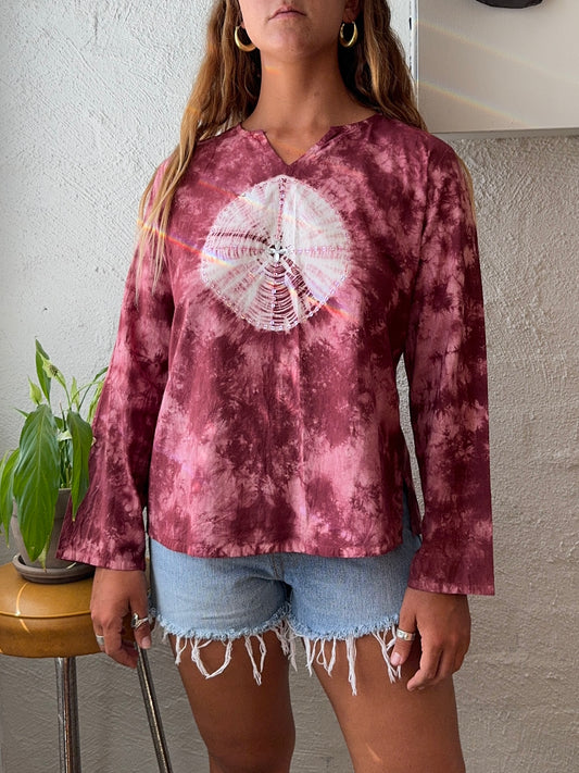 1990s Deadstock 'Saffire' Tie Dye Blouse